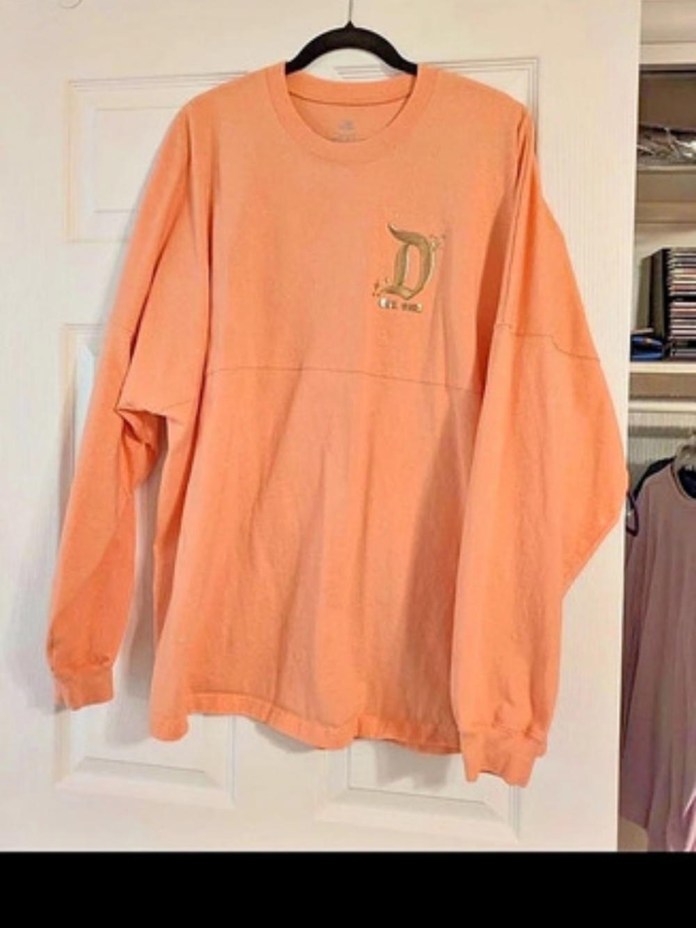 Disney Disneyland Resort Orange Long Sleeve Sweatshirt Size XXL BRAND NEW